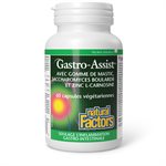 Natural Factors Gastro-Assist® with mastic gum, Saccharomyces boulardii & zinc L-carnosine   60 Vegetarian Capsules