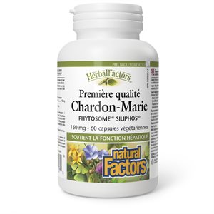 Natural Factors Chardon-Marie Phytosome Siliphos Première qualité 160 mg 60 capsules végétariennes