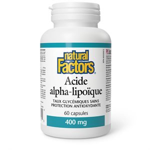 Natural Factors Acide alpha-lipoïque 400 mg 60 capsules