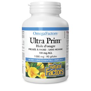 Natural Factors Ultra Prim Huile d'onagre 1 000 mg 90 gélules