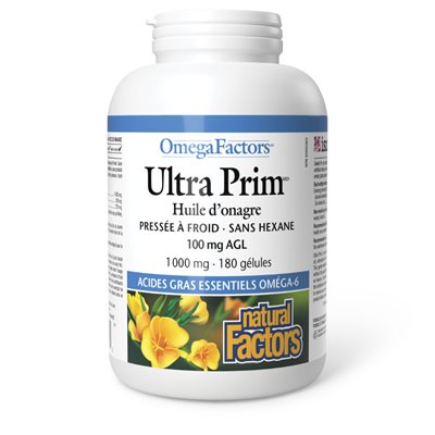 Natural Factors Ultra Prim Evening Primrose Oil 1000 mg 180 Softgels