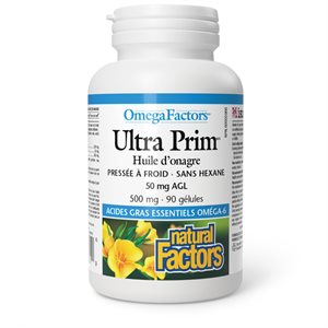 Natural Factors Ultra Prim Huile d'onagre 500 mg 90 gélules