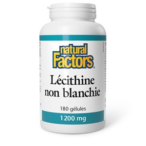 Natural Factors Lécithine non blanchie 1200 mg 180 gélules