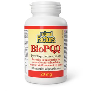 Natural Factors BioPQQ Pyrroloquinoline quinone 20 mg 30 capsules végétariennes