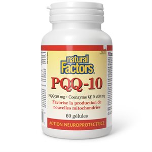 Natural Factors PQQ-10 PQQ 20 mg · Coenzyme Q10 200 mg 60 gélules