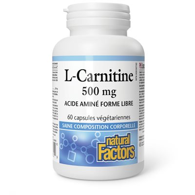 Natural Factors L-Carnitine 500 mg 60 Vegetarian Capsules