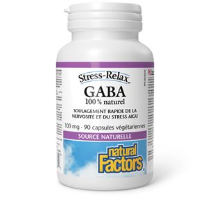 Natural Factors 100% Natural GABA 100 mg 90 Vegetarian Capsules