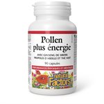 Natural Factors Pollen Plus énergie   90 capsules