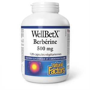 Natural Factors Berberine 500 mg 120 Vegetarian Capsules