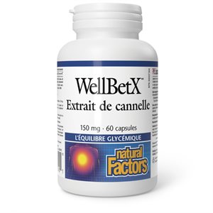 Natural Factors WellBetX Extrait de cannelle 150 mg 60 capsules