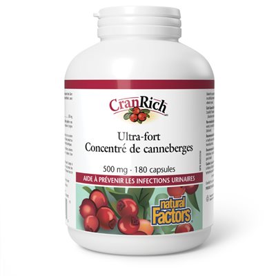 Natural Factors CranRich® Super Strength Cranberry Concentrate 500 mg 180 Capsules