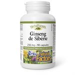 Natural Factors Ginseng de Sibérie  250 mg  90 capsules