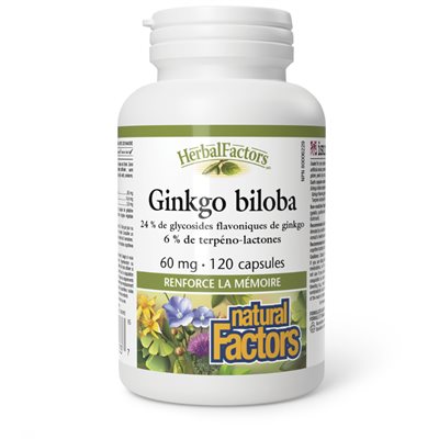 Natural Factors Ginkgo biloba 60 mg 120 Capsules