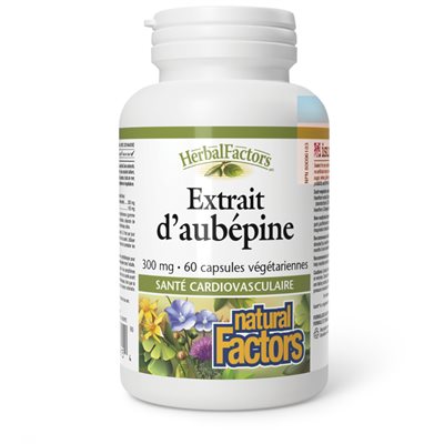 Natural Factors Extrait d’aubépine 300 mg 60 capsules végétariennes