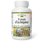 Natural Factors Extrait d’aubépine  300 mg  60 capsules végétariennes