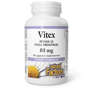 Natural Factors Vitex Extrait normalisé 80 mg 90 capsules végétariennes