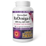 Natural Factors RxOmega-3  Extra Strength  600 mg  150 Enteripure® Softgels