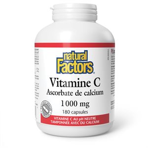 Natural Factors Vitamin C Calcium Ascorbate 1000 mg 180 Capsules