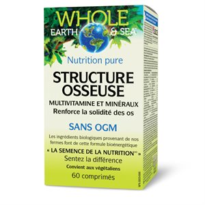 Whole Earth & Sea® Multivitamine et minéraux, Structure osseuse 60 comprimés
