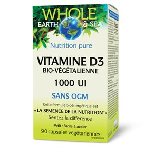 Whole Earth & Sea® Vegan Bioenhanced Vitamin D3 1000 IU 90 Vegetarian Capsules