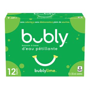 Bubly Sparkling Water Lime 12x355ml