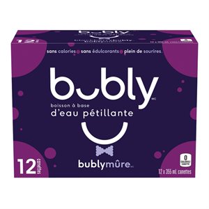 Bubly Eau pétillantes Mures 12x355ml