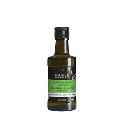 Maison Orphée Huile d'olive extra vierge au basilic 250Ml