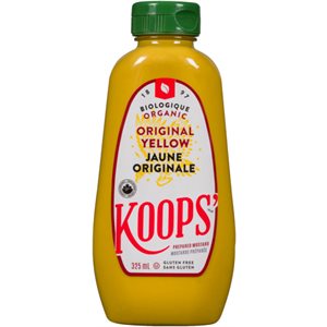 Koops Organic Mustard Original Yellow 325ml