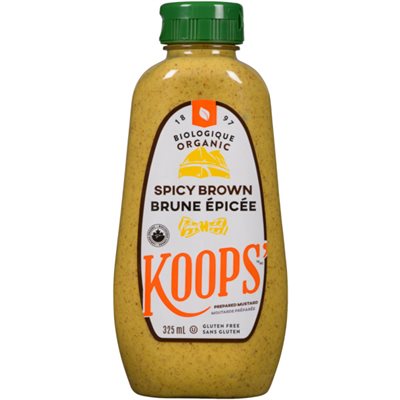 Koops Organic Mustard Spicy Brown 325ml