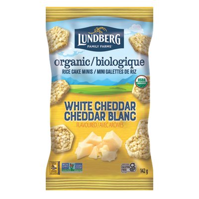 Lundberg Mini galettes de riz cheddar blanc bio