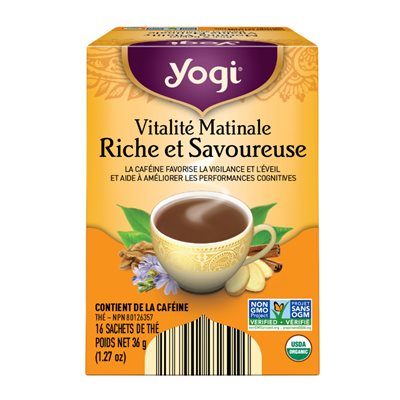 Yogi Thé vitalité matinale riche et savoureuse