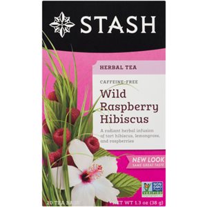 Stash Tisane Framboises Sauvages et Hibiscus 20 Sachets 38 g