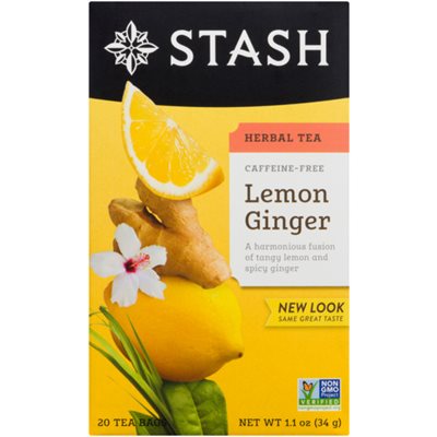 Stash Herbal Tea Lemon Ginger 20 Tea Bags 34 g