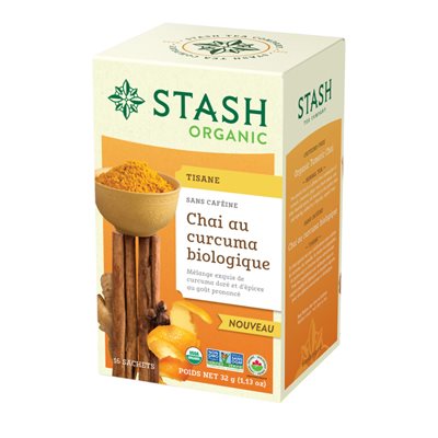 Stash Tisane chai au curcuma biologique 16 sachets