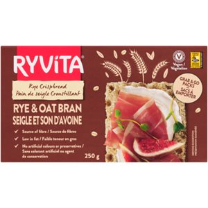 Ryvita Rye Crispbread Rye&Oatbran 250g