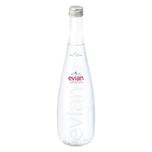 Evian glass bottle 750ml