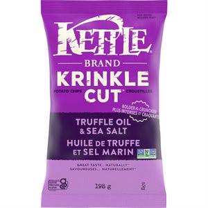 Kettle Croustilles Krinkle Cut huile de truffe et sel marin