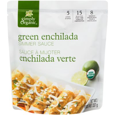 Simply Organic Sauce à Mijoter Enchilada Verte 227 g