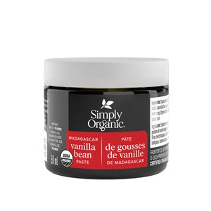Simply Organic Pâte de gousses de vanille de Madagascar (pot) biologique 59ml