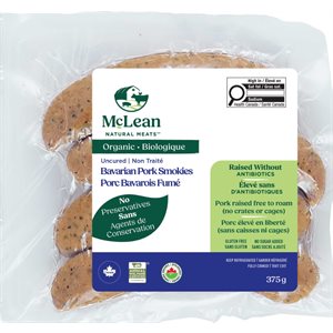 Mclean Meats Porc bavarois fumé biologique 375g