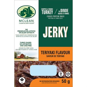 McLean Clean & Lean Foods Teriyaki Turkey Jerky 50 g