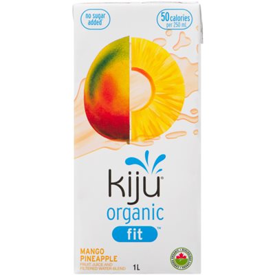 Kiju Fit Fruit Juice and Filtered Water Blend Mango Pineapple Organic 1 L