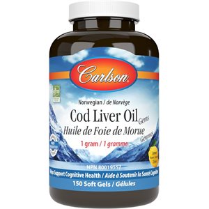 Carlson Huile De Foie De Morue Norvégienne 150 Gels