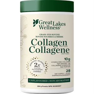 Great Lakes Wellness Grass Fed Bovine Collagen Peptides Unflavored 284G