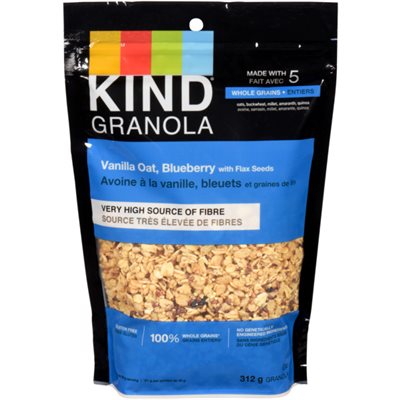 KIND Granola Avoine à la Vanille, Bleuets et Graines de Lin 312 g