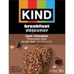 KIND Petit Déjeuner Barres-Déjeuner Cacao au Chocolat Noir 4 x 50 g (200 g)