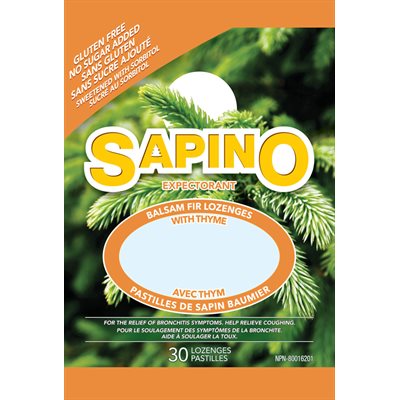 Sapino Pastilles Thym Et Sapin 30 Pastilles