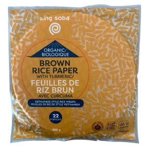 King Soba Organic Brown Rice Paper With Turmeric Vietnamese Style 200g