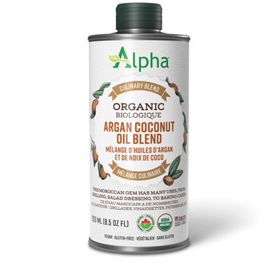Alpha Mélange D'Huiles D'Argan Et De Noix De Coco Bio 250Ml