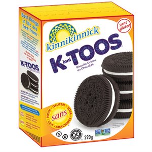 Gluten Free Kinnitoos Chocolate Sandwich Cream Cookies 220g